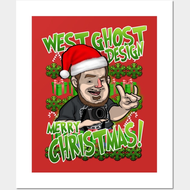 west ghost design christmas ugly sweaters T-Shirt Wall Art by WestGhostDesign707